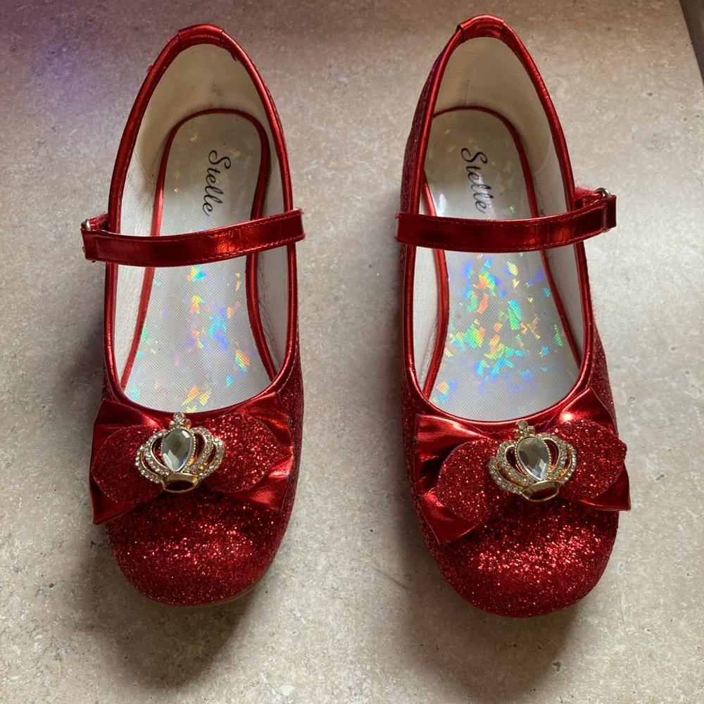 Stelle Girls Toddler Dress Shoes Flower Princess Shoes Glitter